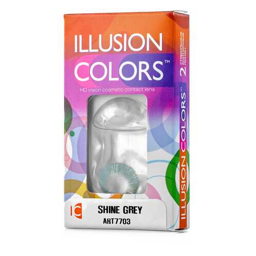 Контактные линзы ILLUSION colors Shine 2 линзы -3.5D grey серый в Аптека 36,6