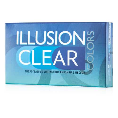 Контактные линзы ILLUSION colors Clear 2 линзы -0.5D прозрачные в Аптека 36,6