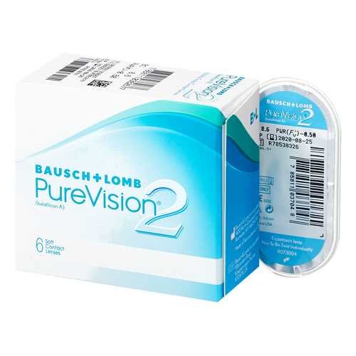 Контактные линзы PureVision 2 6 линз -2,75 в Аптека 36,6