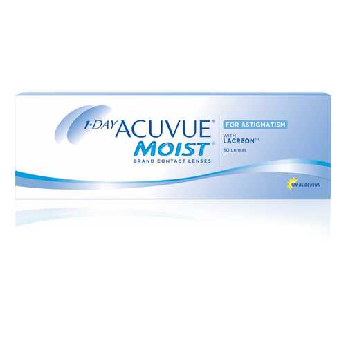 Контактные линзы 1-Day Acuvue Moist for Astigmatism 30 линз -0,25/-0,75/110 в Аптека 36,6