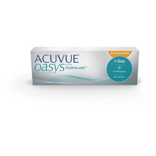 Контактные линзы Acuvue Oasys 1-Day with HydraLuxe for Astigmatism 30 линз -0,25/-0,75/180 в Аптека 36,6