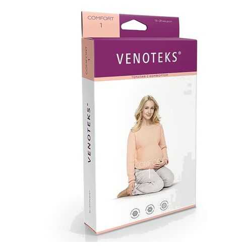 Колготки для беременных VENOTEKS COMFORT с микрофиброй 1 класс 1С402, черный, р.L в Аптека 36,6