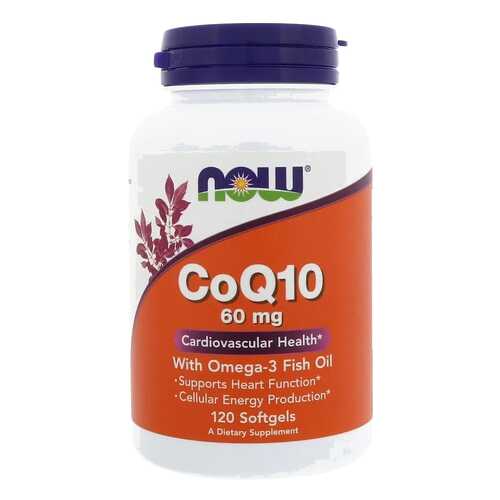 Коэнзим NOW CoQ10 60 mg + Omega-3 120 капс. в Аптека 36,6